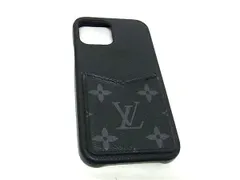 ■美品■ LOUIS VUITTON ルイヴィトン M80330 モノグラムエクリプス バンパー iPhone12/12 Pro 対応 スマホケース ブラック系 FE4035