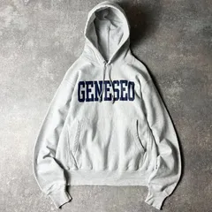 00s Champion カレッジ プリント プレミアム リバースウィーブ スウェット フード パーカー / 00年代 チャンピオン トレーナー グレー