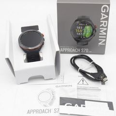 【美品】GARMIN Approach S70 47mm Black 010-02746-22 スマートウォッチ アプローチ ゴルフ ガーミン 本体