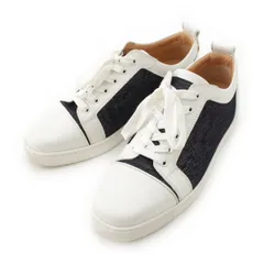 クリスチャンルブタン LOUIS JUNIOR ORLATO FLA メッシュ ローカット スニーカー シューズ ネイビー 42【中古】