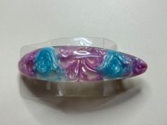 髪飾り　バレッタ　紫・水色　新品