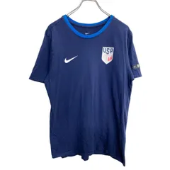 NIKE 半袖 プリント Tシャツ Lサイズ ナイキ ネイビー 古着卸 アメリカ仕入 t2407-4462