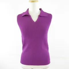 ナノユニバース nano universe LB.03 サマーニット ノースリーブ 紫 1 *T914