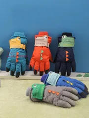 スキースキー手袋 スノーボード メンズ レディース 厚手 防寒 暖かい 春 保温 撥水 子供用 バイク 中綿入り タッチパネル対応 裏起毛 冬 ant4y638910