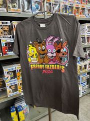 FIVE NIGHTS AT FREDDY'S Tシャツ ピザ パロディ ゲーム グッズ メンズ 半袖 FNAF ホラー キャラクター ブラウン