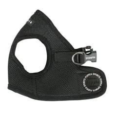 ペット用品 犬 ハーネス 犬用胴輪 PUPPIAパピア SOFT VEST HARNESS B ブラック 黒のサムネイル
