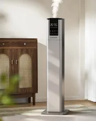 KEECOON 加湿器 スチーム式 大容量13L 100℃高温除菌 加熱式 +超音波式 ハイブリッド式 アロマ加湿 器. お手入れしやすい 自動湿度調整 タワー 上から給水 水浄化 省エネ 遠隔制御 最大噴霧量500ML/H 40畳 30dB静音