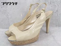 ◇ DIANA ダイアナ バックストラップ ヒール サンダル サイズ24 1/2U ベージュ系 レディース  【1002800890859】