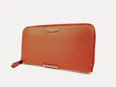 FENDI フェンディ レザー長財布 ラウンドジップ ロゴプレート オレンジ 8M0299 long wallet purse ビジネス フォーマル カジュアル 8M0299