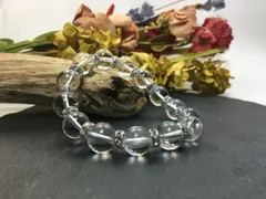 パワーストーン　ブレスレット　水晶　12mm 天然石ブレス （シルバー）メンズ・レディース　男性・女性　数珠ブレス　開運 [k]