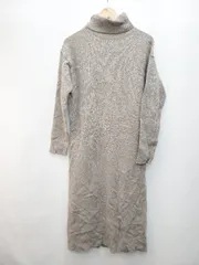 ◇ Sonny Label サニーレーベル タートルネック 長袖 ロング丈 ニット ワンピース サイズFREE グレージュ系 レディース P  【1402270011295】