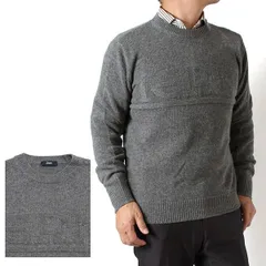 25AWモデル ヘルノ HERNO メンズ エンボスロゴ クルーネックセーター ニット【メランジグレー】 MG000192U 70100 9460/【2025-26AW】m-topsのサムネイル