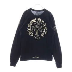 入手困難【CHROME HEARTS】スクロールロゴ 長袖 Tシャツ クロムハーツ スクロールラベル ロゴ プリント ロングスリーブ T