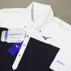 ●送料390円可能商品 ミズノ ゴルフ MIZUNO GOLF 新品 メンズ  防臭 花粉対策 銀チタン 半袖 ポロシャツ[52MA8021141N-2XL] 一 三 零★QWER
