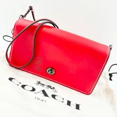 【GW限定フェア!!未使用品!!】 COACH コーチ × Disney ディズニーコラボ ミッキー ディンキー ショルダーバッグ レッド DK20215 レザー レディース