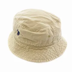 ポロ ラルフローレン POLO RALPH LAUREN バケットハット 帽子 ポニー刺繍 ロゴ 58cm ベージュ /JS