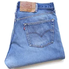 90s USA製 Levi'sリーバイス 501 ダメージ&ペンキ飛び デニムパンツ ヒゲ W40 L32★203 ビンテージ ジーンズ ストレート ビッグサイズ