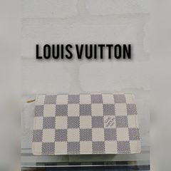 ルイヴィトン　ポルトフォイユ・トレゾール　ダミエ・アズール　二つ折り財布