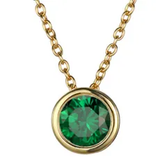 ☆ 5月（エメラルドカラー） ☆ ゴールド ☆ ネックレス 誕生石 ykyx15520 誕生石 ネックレス ジュエリー アクセサリー 首飾り ペンダント ニッケルフリー シンプル 一粒 レディース 大人 上品 エレガント 華奢 オフィス 通勤