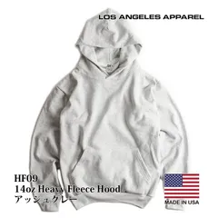 【カラー：アッシュグレー】ロサンゼルスアパレル LOSANGELES APPAREL HF09 14オンス ヘビーフリース プルオーバーフード スウェット メンズ サイズ S M L XL XXL アメリカ製 MADE IN USA パーカー トレーナー