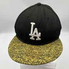 NEW ERA  ニューエラ 9fifty MLB LA ロサンゼルス エンゼルス ベースボール キャップ 帽子 ブラック 黒 芝生 スナップバック メンズ SG149-22