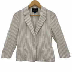 ランバンコレクション LANVIN COLLECTION 1B ストライプテーラードジャケット レディース  40のサムネイル