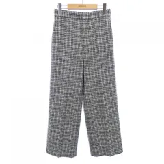 完売‼️drawer 2025awチェックドロストパンツ　ドゥロワー 美品ドゥロワー ターコイズ エメラルドグリーン パンツ