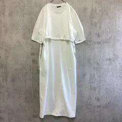 RANAN ラナン　5分袖ロングワンピース　白　レディース　Lサイズ