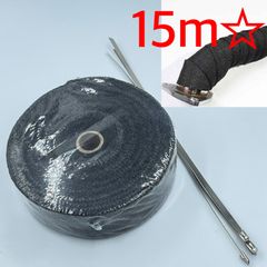 ワイケーショップ ブラック☆耐熱☆サーモバンテージ☆5cm×15m 旧車 アメ車 チョッパー カフェ ボバー sr400 エストレア ハーレー ykshopc ykshopb