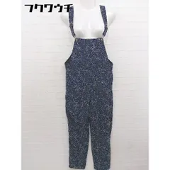 ◇ JEANASIS ジーナシス 総柄 オーバーオール オールインワン サイズF ネイビー レディース  【中古】 【1108060000950】