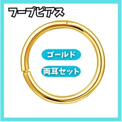 ゴールド フープ ピアス セグメント サージカルステンレス