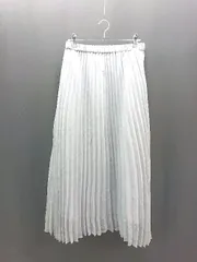 ◇ AMERICAN HOLIC ドット柄 チュール素材 上品 ウエストゴム ロング プリーツ スカート サイズF サックス レディース E  【1308160051528】