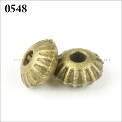 50個　ビーズキャップ  ロンデル　スペンサー　ハンドメイド　ネックレス　チョカー　ブレスレット　バングル　ブレス　アンクレット　アクセサリー　パーツ　カラー(ブロンズ　シルバー　選択可能) BC-0548