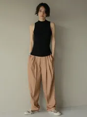 ETRE TOKYO  ハイウエストタックパンツ ETRE TOKYO - ハイウエストタックパンツ - BEIGE | ADDICT WEB SHOP