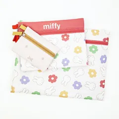 miffy ミッフィー 3連ポーチ ポップ柄 フラワーポップシリーズ 小物入れ 収納