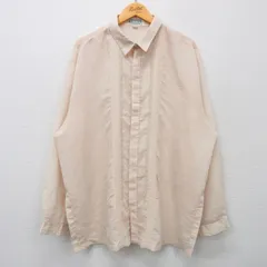 XL/古着 長袖 シャツ メンズ 90s 大きいサイズ ロング丈 生成り系 25feb12 中古 トップス