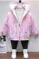 2023新作★ モッズコート 子供用 アウター秋冬 防寒防風服 ジャケットかわいいディズニー　パーカ付きコート