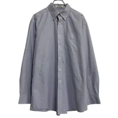 L.L.Bean 長袖 無地シャツ 16 XL～ ブルー系 エルエルビーン ボタンダウン ビッグサイズ 胸ポケット 古着卸 アメリカ仕入 a703-6063