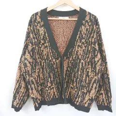 ◇ INHERIT インヘリット Vネック ユニセックス 長袖 カーディガン サイズL ブラック メンズ レディース E 【1310300033905】