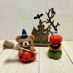ハロウィン  クマカボチャとカボチャタワー
