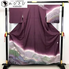 未使用美品 大島紬 黒地瓢箪飛び柄 丈162 裄68.5 ゆったりめ 36350858deee41ba786c1f87fc24da