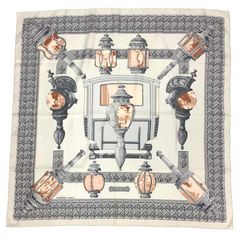 エルメス　HERMES　スカーフ　カレ90　馬車のランタン HERMES エルメス スカーフ カレ90 FEUX DE ROUTE 馬車のランタン