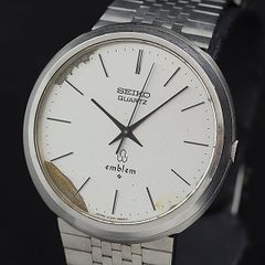 ジャンク】1975年製 SEIKO emblem 腕時計 メンズ 不動 薄型 - メルカリ