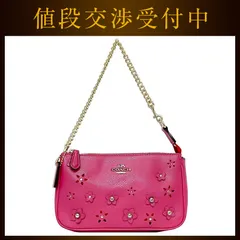 コーチ アクセサリーポーチ ピンク F65471 美品 PVC レザー