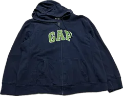 GAP ゆったり大きめXXLサイズ　サイドストレッチ　フルジップパーカー シンプルロゴ