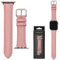 コーチ COACH Apple watch strap 14700208 アップル ウォッチ ストラップ 替えベルト【38mm/40mm/41mm ケース対応 ※ベルトのみ】シグネチャーC エンボスレザー バブルガムピンク レディース 交換バンド 付替ベルト