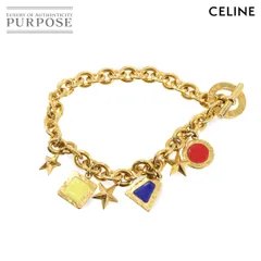 美品 セリーヌ CELINE スター チェーン ブレスレット ゴールド ヴィンテージ アクセサリー Vintage Bracelet 90283757