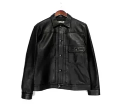 美品✨【米国製】schott トラッカージャケット 40size 黒色 本革 米国製】schott トラッカージャケット 本革 レザー ブラック 黒