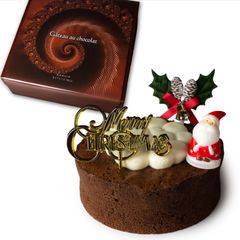 魔法洋菓子店ソルシエ クリスマスケーキ 2023 ガトーショコラ クラシック 4号 直径11.5cm 2人～4人分 約170g 【クリスマス飾り付】
