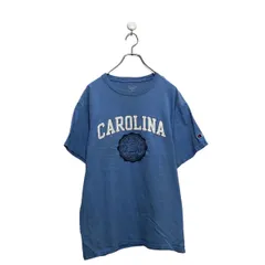 Champion 半袖 プリント Tシャツ M チャンピオン ブルー ホワイト クルーネック 古着卸 アメリカ仕入 a604-5713